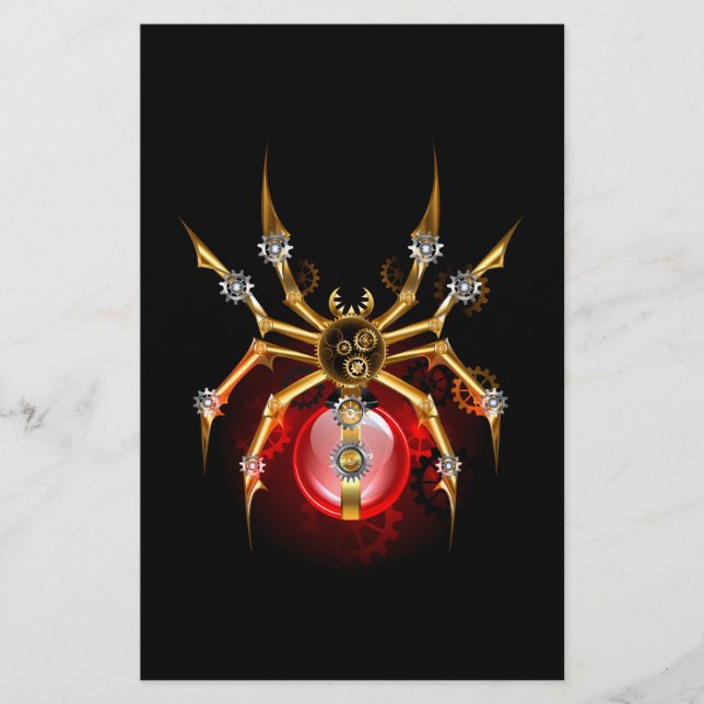 Papeterie Araignée en vapeur noire (Devant)
