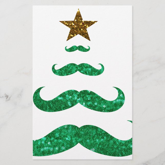 Papeterie arbre de noël de la moustache (Devant)