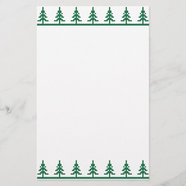 Papeterie Arbres motifs de Noël (Devant)