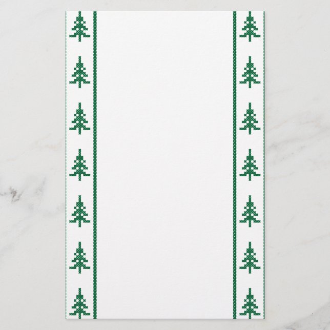 Papeterie Arbres motifs de Noël (Devant)