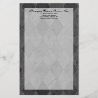 Papeterie Arlequin noir et charbon de bois avec script