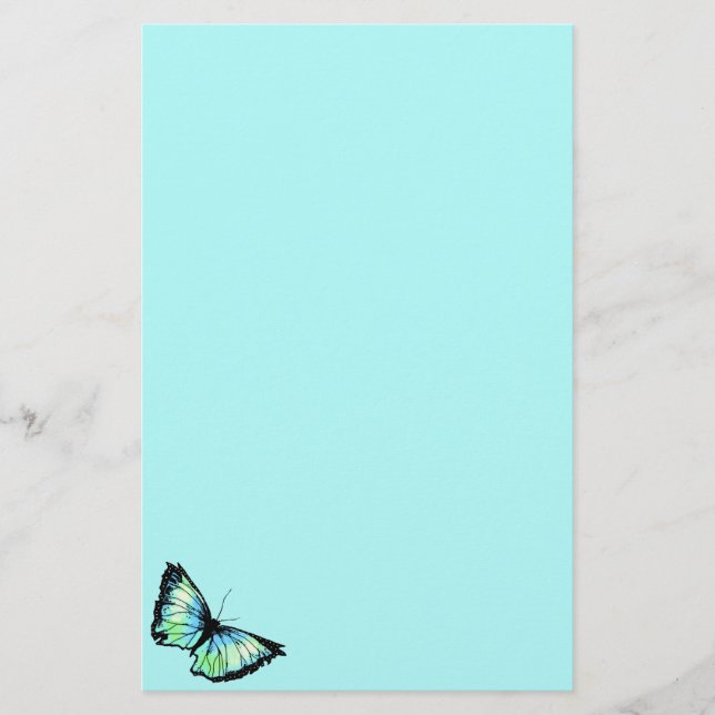Papeterie "Arlequin" (Papillon Aqua) (Devant)