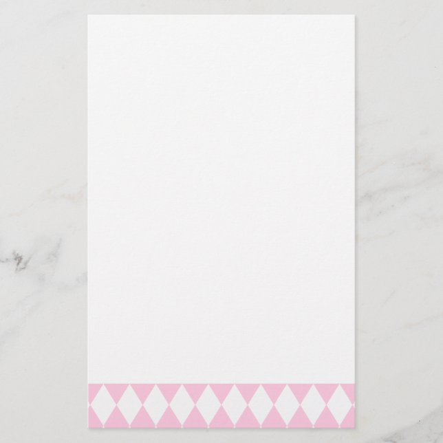Papeterie Arlequin rose et blanc (Devant)