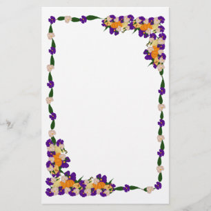 Papeterie Arrangement floral pourpre automne