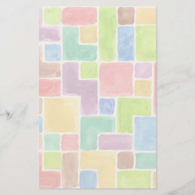 Papeterie Arrière - plan d'aquarelle peint par résumé. 2 (Devant)