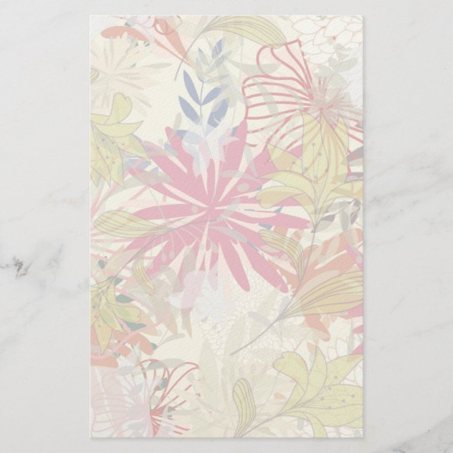 Papeterie arrière - plan floral 6 (Devant)