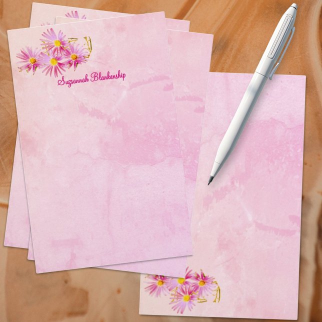 Papeterie Arrière - plan rose Abstrait du coin floral (front and back template stationery)