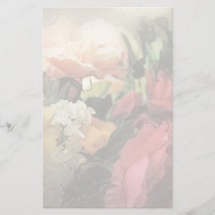 Papeterie arrière - plan vibrant vintage floral d'art avec