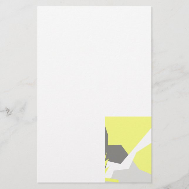 Papeterie Art Abstrait Énergie gris jaune (Devant)