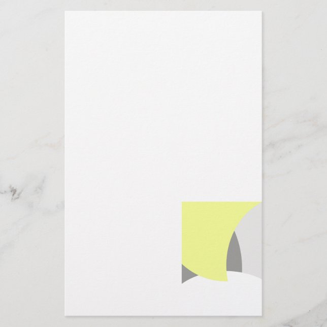 Papeterie Art Abstrait gris jaune blanc (Devant)