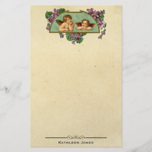 Papeterie Art angélique victorien vintage   Papier vintage p