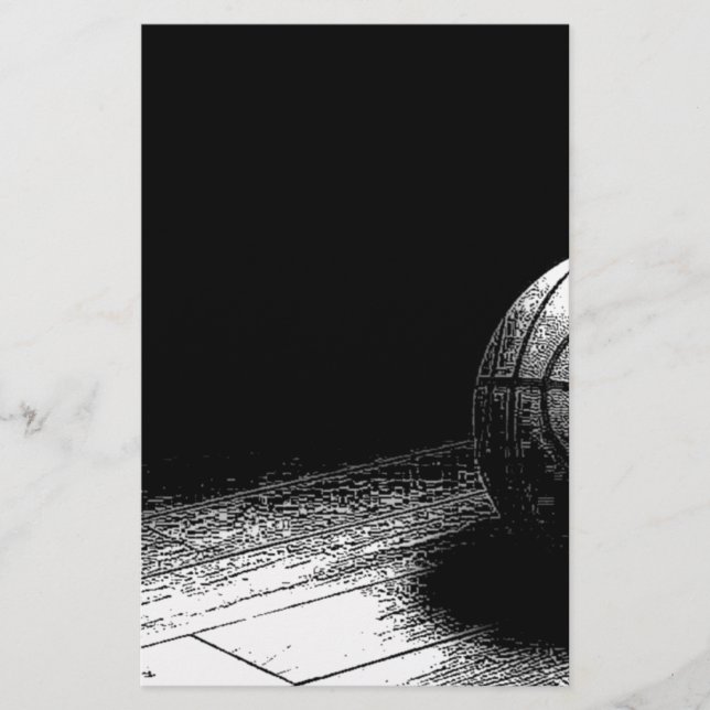 Papeterie Art de basket-ball noir blanc (Devant)