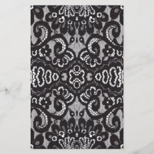 Papeterie Art Déco Bohème Chic floral gothique noir dentelle
