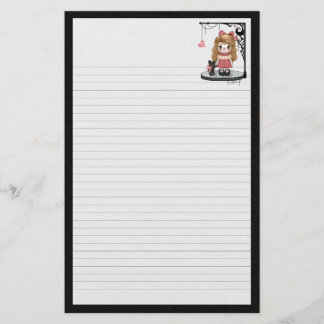 Papeterie Art gothique rose de pixel de poupée d'amour