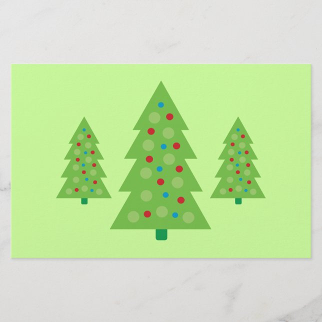 Papeterie Art moderne de l'arbre de Noël (Devant)