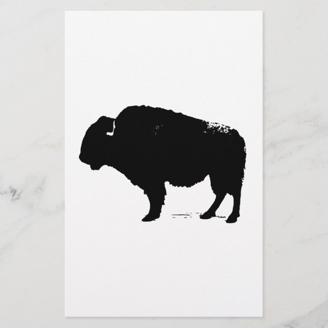 Papeterie Art Pop Bison Buffle Noir & Blanc (Devant)