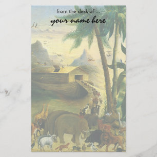 Papeterie Art populaire victorien vintage, Arche de Noé par