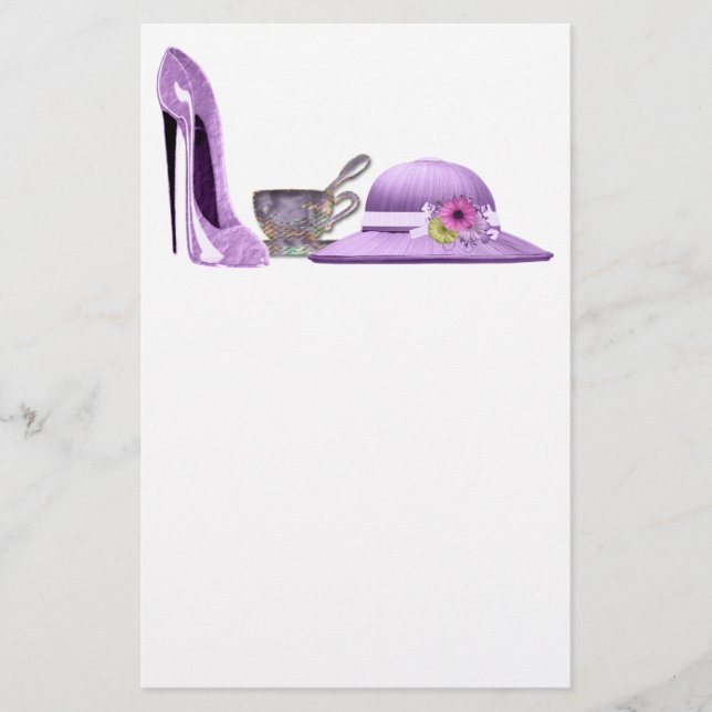 Papeterie Art stylet lilas de chaussure, de casquette et de (Devant)