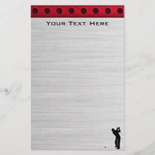 Papeterie Aspect aluminium brossé Golfer