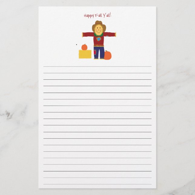 Papeterie Automne heureux vous : Stationnaire rayé par (Devant)