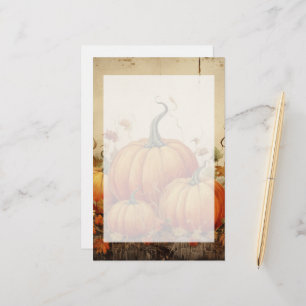 Papeterie Automne Rustique Orange Citrouille