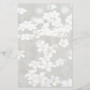 Papeterie aux fleurs blanches