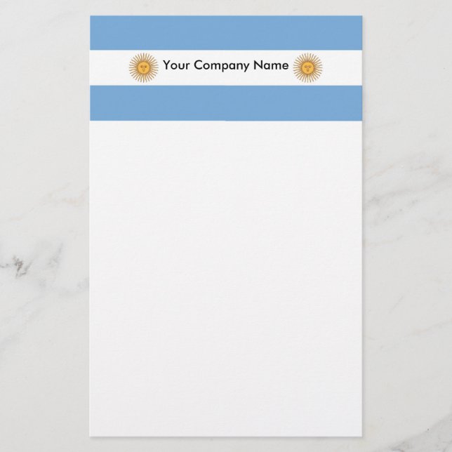 Papeterie avec Drapeau d'Argentine (Devant)