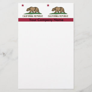 Papeterie avec Drapeau de Californie