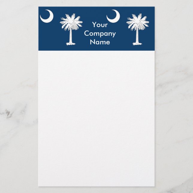 Papeterie avec Drapeau de Caroline du Sud (Devant)