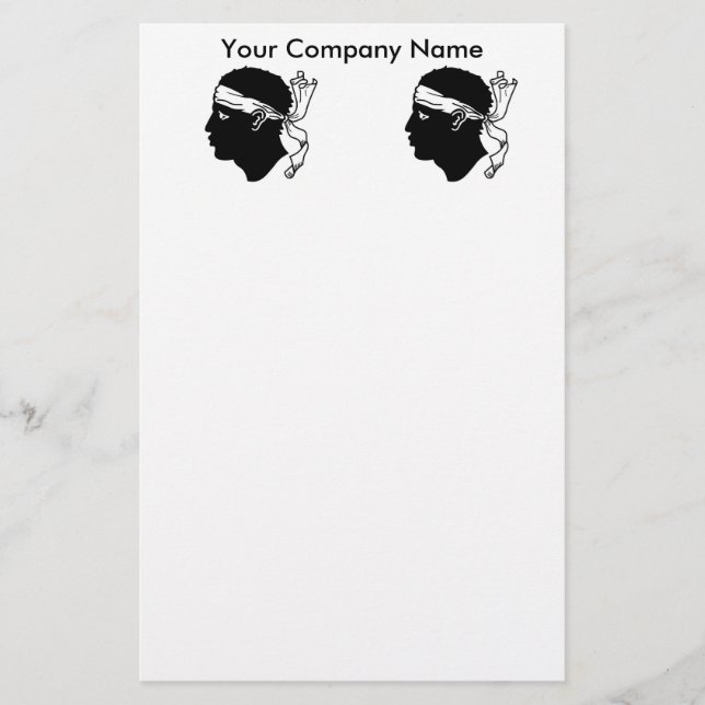 Papeterie avec Drapeau de Corse, France (Devant)