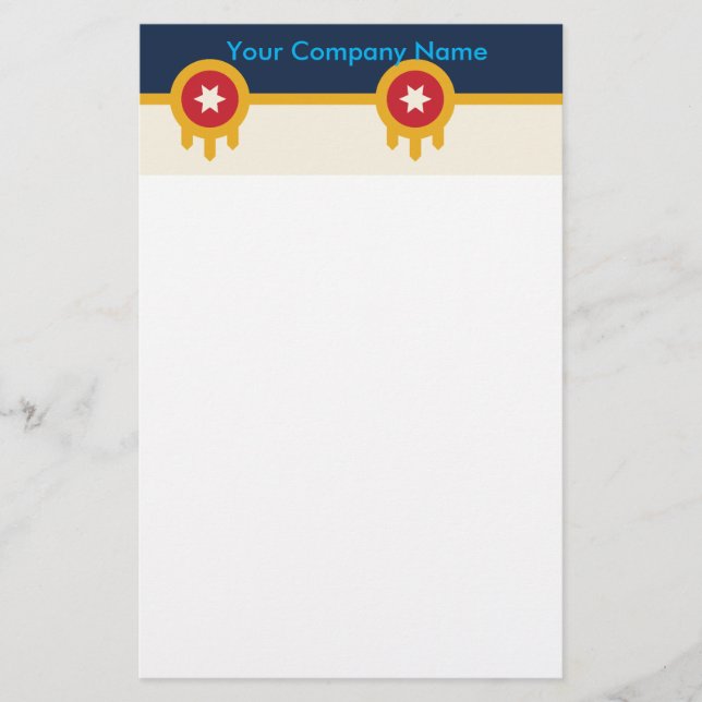 Papeterie avec Drapeau de Tulsa, Oklahoma (Devant)