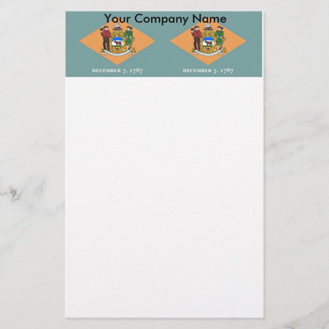 Papeterie avec Drapeau du Delaware (Devant)