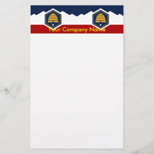 Papeterie avec le drapeau de l'Utah, États-Unis