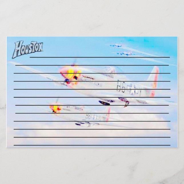 Papeterie Avions du mustang de Houston (Devant)