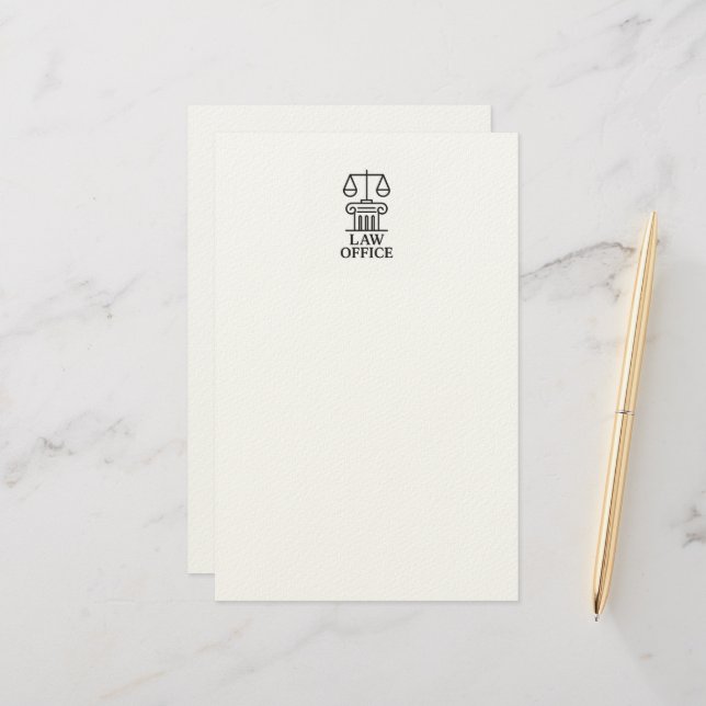 Papeterie Avocat et conception juridique (Devant/Arrière en situation)