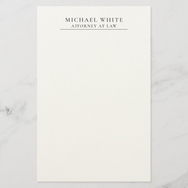 Papeterie Avocat minimaliste professionnel (Devant)