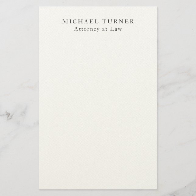 Papeterie Avocat professionnel minimaliste en droit (Devant)