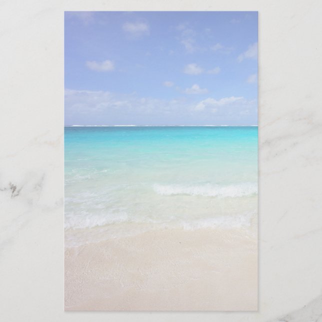 Papeterie Azure Blue Caribbean Tropical Beach (Devant)