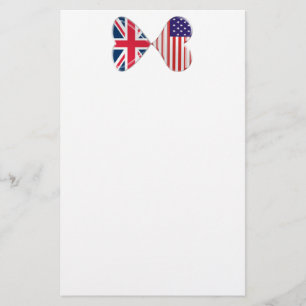 Papeterie Baisers des Etats-Unis et de l'art BRITANNIQUE de