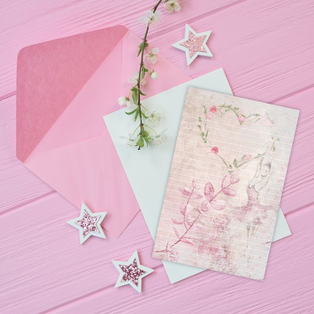 Papeterie Ballerina Botanical Heart Lined (Créateur téléchargé)