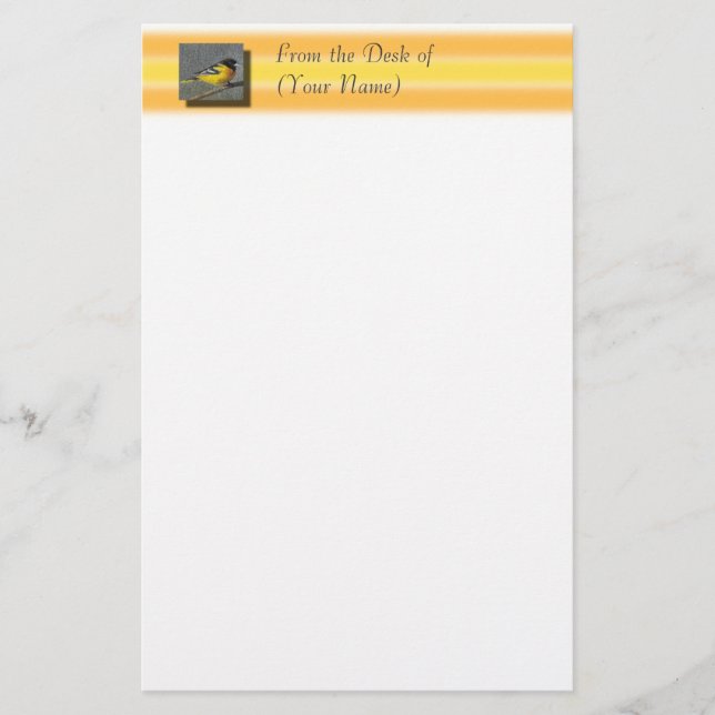 Papeterie Baltimore Oriole stationnaire - du bureau de… (Devant)