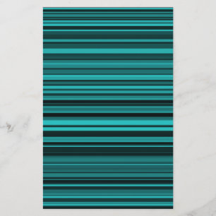 Papeterie Bandes noires turquoises