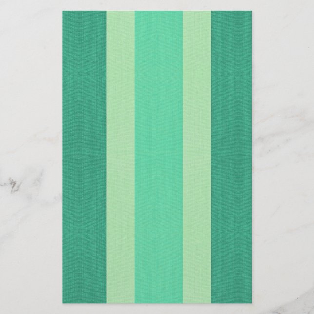 Papeterie Bandes vertes et turquoise (Devant)