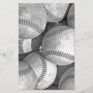 Papeterie Baseball noir et blanc