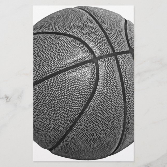 Papeterie Basketball en nuances de gris (Devant)