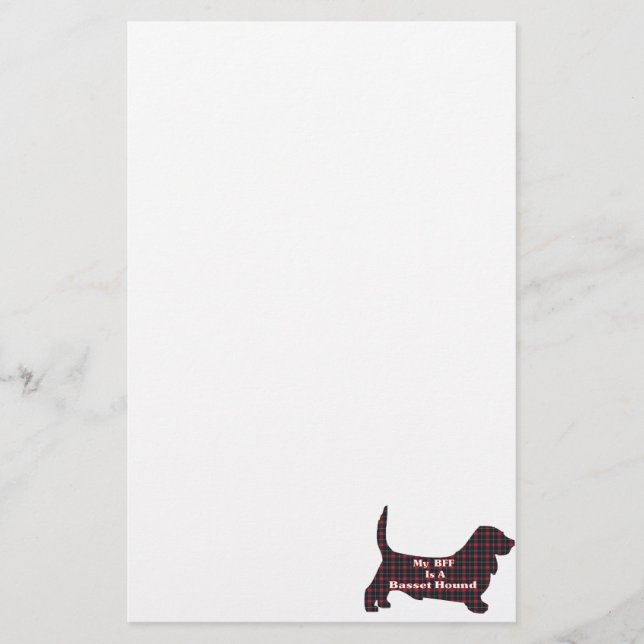 Papeterie Basset Hound BFF (Devant)