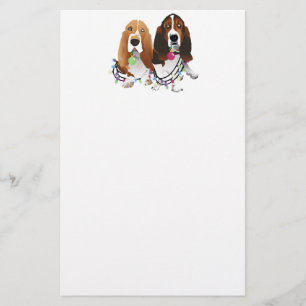Papeterie Basset Hound Peace Love Joie Noël Design