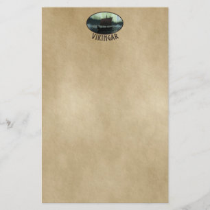 Papeterie Bateau Viking Sous Lumière Du Nord