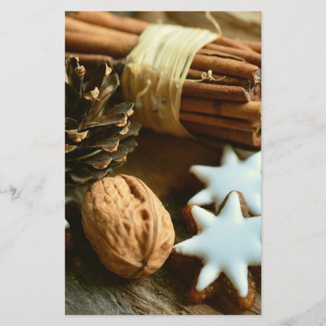 Papeterie Bâtons et étoiles de cannelle de Noël (Devant)