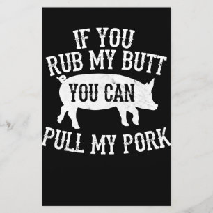 Papeterie BBQ   BBQ Rub My Butt Pull My Pork Smok Grilling